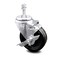 Service Caster 4 Inch Phenolic Wheel Swivel 3/8 Inch Threaded Stem Caster with Brake SCC SCC-TS20S414-PHS-TLB-381615 - alternate 1